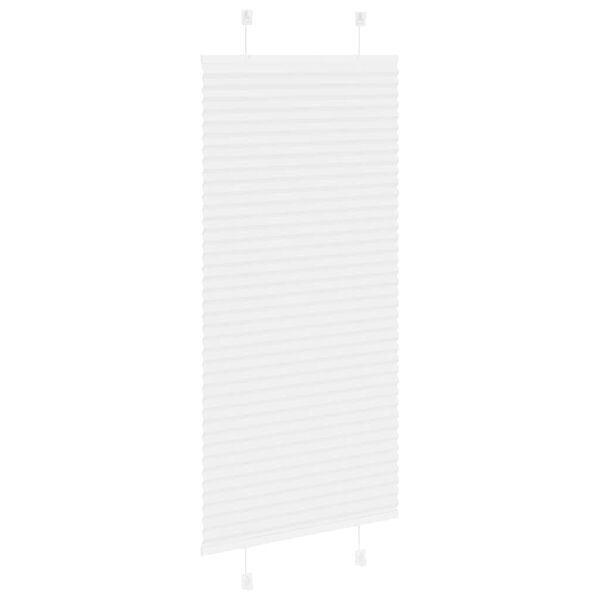 vidaXL Plisovan&aacute; roleta b&iacute;l&aacute; 60x150 cm &Scaron;&iacute;řka l&aacute;tky 59,4 cm Polyester