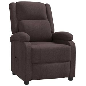 vidaXL Polohovac&iacute; křeslo tmavě hněd&eacute; textil
