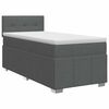 vidaXL Postel boxspring s matrac&iacute; s čelo Tmavě &scaron;ed&aacute; 90 x 190 cm Textil