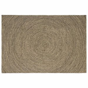vidaXL Kusov&eacute; koberce Přirozen&aacute; a čern&aacute; 240 x 340 cm juta