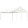 vidaXL Alt&aacute;n se střechou b&iacute;l&yacute; 6,69 x 4,08 x 3,22 m polyethylen