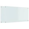 vidaXL Kuchyňsk&yacute; obklad 2 pcs B&iacute;l&aacute; 110 x 60 cm tvrzen&eacute; sklo