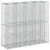 vidaXL Gabionov&yacute; vyv&yacute;&scaron;en&yacute; z&aacute;hon 2 pcs Stř&iacute;brn&aacute; 170 x 50 x 150 cm