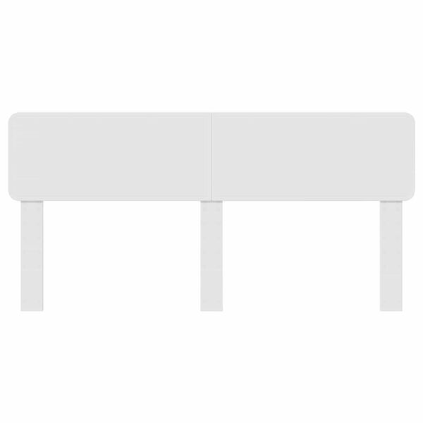vidaXL Čelo postele Leskl&aacute; B&iacute;l&aacute; 200 cm Kompozitn&iacute; dřevo