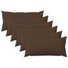 vidaXL Povlak na pol&scaron;t&aacute;ř 6 ks HEERLEN Hněd&aacute; 40 x 80 cm Textil