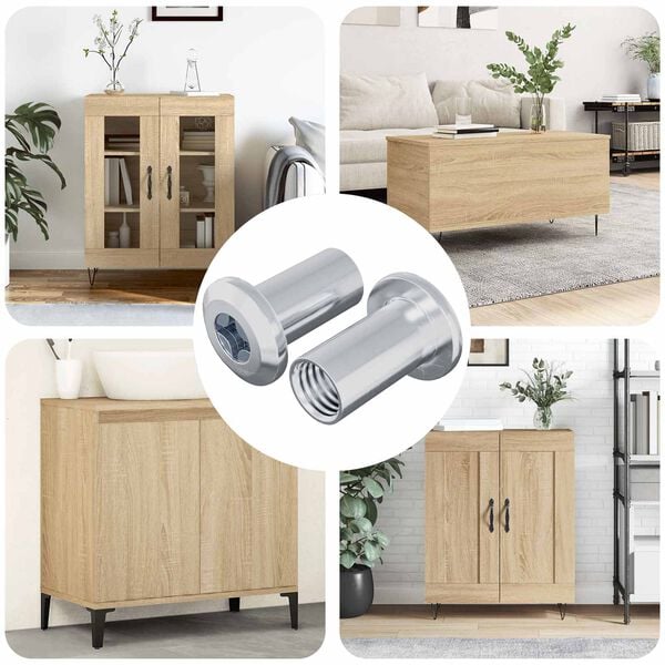 vidaXL Zaji&scaron;ťovac&iacute; matice 2 pcs Niklov&aacute; M6 x 25 mm Ocel