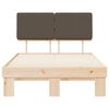 vidaXL Rám postele s čalouněným čelem s čelo Taupe 120 x 200 cm