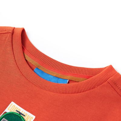 Dětské tričko s dlouhým rukávem oranžové 92