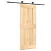 vidaXL Posuvn&eacute; dveře Přirozen&aacute; a čern&aacute; 80 x 210 cm