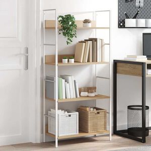 vidaXL 4patrov&aacute; knihovna dub 60 x 27,6 x 124,5 cm kompozitn&iacute; dřevo