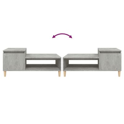 vidaXL Konferenční stolek betonově šedý 100x50x45 cm kompozitní dřevo