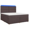 vidaXL Postel boxspring s matrac&iacute; Tmavě hněd&aacute; 180 x 200 cm Textil