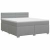 vidaXL Postel boxspring s matrac&iacute; Světle &scaron;ed&aacute; 160 x 200 cm Textil