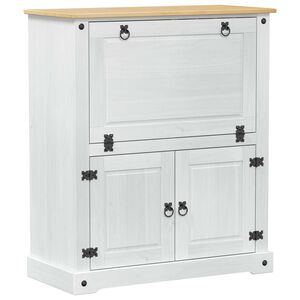 vidaXL Skř&iacute;ň na v&iacute;no B&iacute;l&aacute; 97 x 45 x 114 cm Masivn&iacute; borov&eacute; dřevo