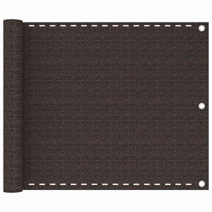 vidaXL Balkonov&aacute; z&aacute;stěna hněd&aacute; 75 x 300 cm HDPE