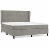 vidaXL Box spring postel s matrac&iacute; světle &scaron;ed&aacute; 160x200 cm samet