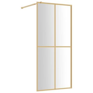 vidaXL Z&aacute;stěna do průchoz&iacute; sprchy čir&eacute; ESG sklo zlat&aacute; 80 x 195 cm