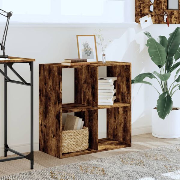 vidaXL Knihovna kouřov&yacute; dub 68,5 x 32 x 68,5 cm kompozitn&iacute; dřevo