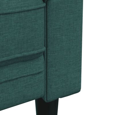 vidaXL Chesterfield pohovka 3místná tmavě zelená textil