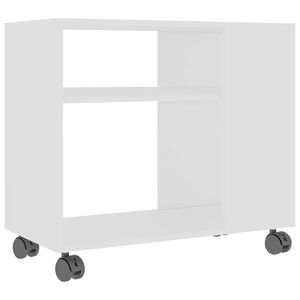vidaXL Odkl&aacute;dac&iacute; stolek b&iacute;l&yacute; 70 x 35 x 55 cm kompozitn&iacute; dřevo