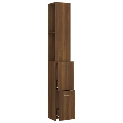 vidaXL Koupelnová skříňka hnědý dub 25x26,5x170 cm kompozitní dřevo