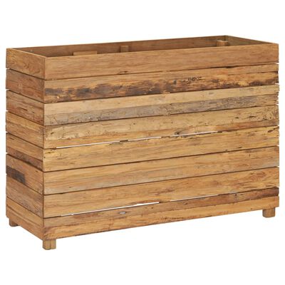 vidaXL Vyvýšený záhon 100x40x72 cm recyklované teakové dřevo a ocel