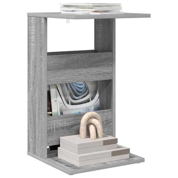 vidaXL Bočn&iacute; stůl &Scaron;ed&aacute; Sonoma 40 x 35 x 60,5 cm kompozitn&iacute; dřevo