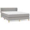 vidaXL Box spring postel s matrac&iacute; světle &scaron;ed&aacute; 140 x 200 cm textil