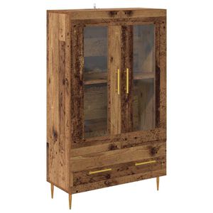 vidaXL Vysok&yacute; bufet se z&aacute;suvkou Star&eacute; dřevo 69,5 x 31 x 115 cm