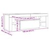 vidaXL TV skř&iacute;ňka s LED osvětlen&iacute;m kouřov&yacute; dub 120 x 35 x 40 cm