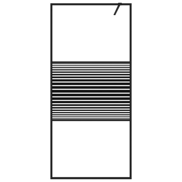 vidaXL Sprchov&aacute; z&aacute;stěna walk-in čern&aacute; 90 x 195 cm čir&eacute; ESG sklo