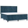 vidaXL Box spring postel s matrac&iacute; tmavě modr&aacute; 180x200 cm samet