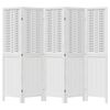 vidaXL Paraván 5dílný bílý masivní dřevo pavlovnie