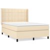 vidaXL Box spring postel s matrac&iacute; kr&eacute;mov&aacute; 140x200 cm textil
