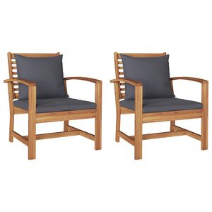 vidaXL Židle s pol&scaron;t&aacute;řem 2 pcs Hněd&aacute; a tmavě &scaron;ed&aacute; 65 x 60 x 76,5 cm