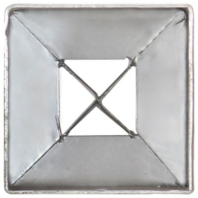 vidaXL Kotvící hroty 2 ks stříbrné 7 x 7 x 90 cm pozinkovaná ocel