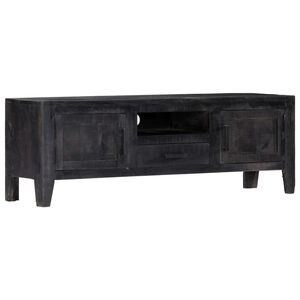 vidaXL TV stolek čern&yacute; 118 x 30 x 40 cm masivn&iacute; mangovn&iacute;kov&eacute; dřevo