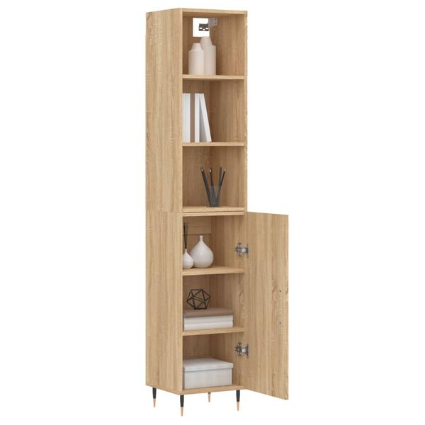 vidaXL Skř&iacute;ň highboard dub sonoma 34,5 x 34 x 180 cm kompozitn&iacute; dřevo