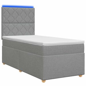 vidaXL Postel boxspring s matrac&iacute; Světle &scaron;ed&aacute; 80 x 200 cm Textil