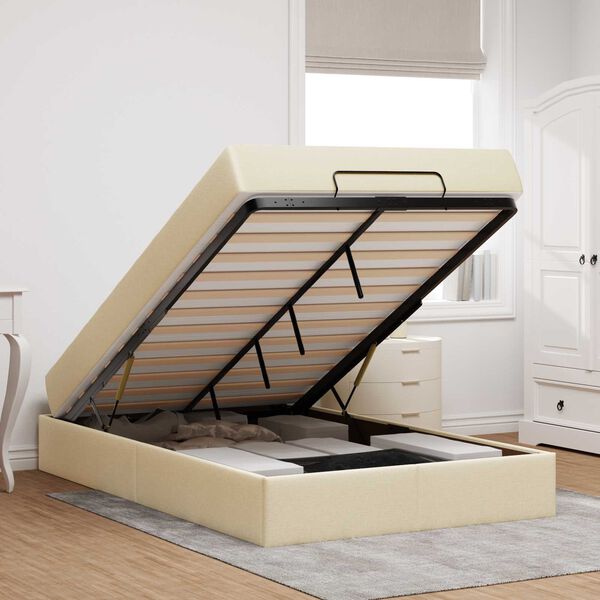 vidaXL R&aacute;m postele s matrac&iacute; s matrac&iacute; 2 pcs Kr&eacute;mov&aacute; textil