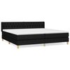 vidaXL Box spring postel s matrac&iacute; čern&aacute; 200x200 cm textil
