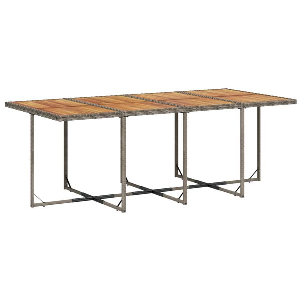 vidaXL 9d&iacute;ln&yacute; zahradn&iacute; j&iacute;deln&iacute; set s podu&scaron;kami &scaron;ed&yacute; polyratan