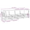 vidaXL 4dílná zahradní sedací souprava s poduškami masivní akácie