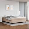 vidaXL Box spring postel s matrac&iacute; cappuccino 180 x 200 cm uměl&aacute; kůže
