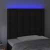vidaXL Čelo postele s LED černé 100x5x118/128 cm umělá kůže