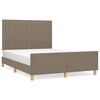 vidaXL R&aacute;m postele bez matrace taupe 140 x 190 cm textil