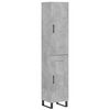 vidaXL Skř&iacute;ň highboard betonově &scaron;ed&aacute; 34,5x34x180 cm kompozitn&iacute; dřevo
