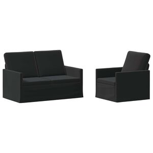 vidaXL Set pohovek 2 pcs Čern&aacute; Samet
