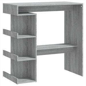 vidaXL Barov&yacute; stůl s &uacute;ložn&yacute;m reg&aacute;lem &scaron;ed&yacute; dub sonoma 100x50x101,5 cm