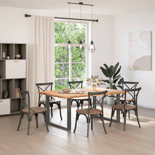 vidaXL Nohy k jídelnímu stolu ve tvaru U 2 ks antracitové 100 x (72-73) cm ocelové